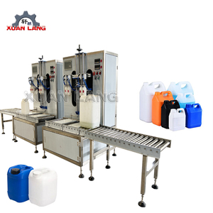 Machine de remplissage semi-automatique à double tête pour liquides de nettoyage de toilettes, anti-corrosion, au <span class=keywords><strong>chlore</strong></span>, blanchissant, eau, huile, poids - Product Image 1