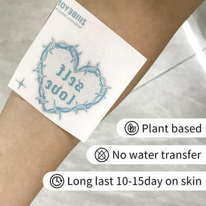 Inkobx impermeable tatuaje temporal pegatinas personalizado pequeño Simple último cuerpo arte sin transferencia de agua similar a acuarela <span class=keywords><strong>brazo</strong></span> Tatu - Product Image 2