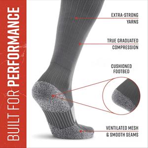 Chaussettes de compression personnalisées en boîte, haute qualité, extensibles, respirantes, anti-humidité, pour la course à pied et l'athlétisme, longues. - Product Image 2