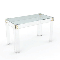 Table en acrylique résistante à la pression, indéformable, facile à nettoyer, en verre organique, fournie directement par l'usine