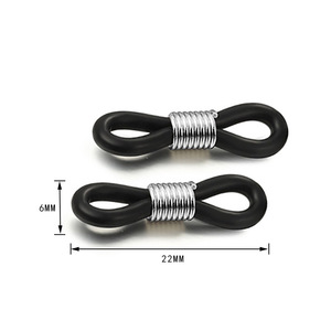 Chaîne de lunettes avec fermoir en forme de huit, noir et blanc, en alliage de silicone plaqué, antidérapant, écologique, pour accessoires de lunettes - Product Image 5