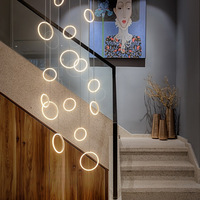 Moderne Pendentif Lumière Nordique Éclairage Restaurant Villa Art Led Escalier Lustre Plafond De Luxe