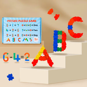 Alphabet personnalisé numéro Jigsaw Puzzle <span class=keywords><strong>logique</strong></span> pensée jouet bricolage jeu d'association apprentissage éducation Puzzles pour enfants garçons filles - Product Image 2