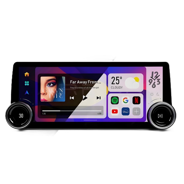 Zmecar Double Knob 12.3 Inch Diamond QLED Screen Carplay Android Auto 4G WiFi Car Radio Player for BMW E46 E53 E60 E90 F30 F10