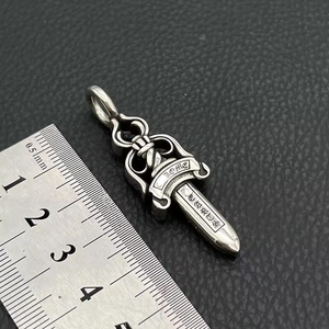 Collier pendentif Croix Chrome Hearts, bijoux pour hommes et femmes, plaqué argent et or, mode vintage rétro tendance, croix punk, cadeau sportif - Product Image 4