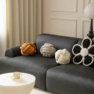 وسادة على شكل كرة جديدة للديكور المنزلي وسادة أريكة هدايا عيد الميلاد وسادة مصنوعة يدويًا 28×28 سم وعقدة وسادة على شكل كرة - Product Image 4