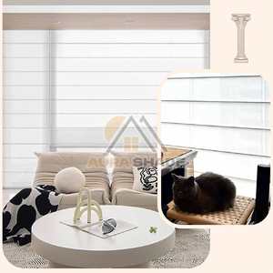 Sombras romanas manuales de arriba hacia abajo para ventanas, tamaño personalizado, cortinas romanas opacas, telas, persiana romana para tratamiento de ventanas - Product Image 3