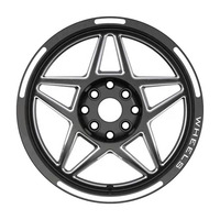 Delta Drag Race Roues de course en alliage décalées 15x4 15x7 15x8 avec finition de fraisage noire