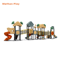 Nouvelle Conception 2026 : Toboggan en Plastique pour Maison dans les Arbres, Équipement de Jeux Thème Forêt en Métal pour Parc d'Attractions, Ensemble de Jeux pour Enfants