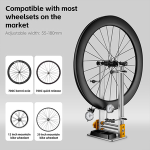 WEST BIKING-Porte-vélo professionnel avec support de <span class=keywords><strong>roue</strong></span> en alliage d'aluminium, indicateur de cadran, support de <span class=keywords><strong>roue</strong></span> pour le tournage de vélo - Product Image 5