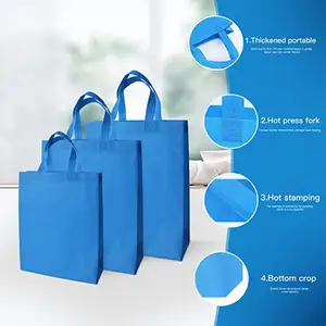 Venta caliente personalizada reciclable tela bolsa de la compra al por mayor promocional Pp no tejido fabricantes Tnt bolsas