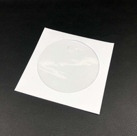 CD kertas lengan 80g 100g putih CD kertas lengan jendela datar bening CD DVD Disc melindungi kertas lengan 100 pak