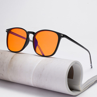Montures de lunettes Tr90, verres PC anti-lumière bleue, lunettes d'ordinateur pour le sommeil, vente en gros, logo personnalisé, montures carrées pour hommes