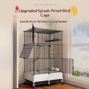 Gabbia per Uccelli Grande Bianca a Basso Prezzo Pami per Pappagalli, Canarini e Fringuelli - Trasportino Lusso Ecologico in Filo di Ferro per Animali Domestici - Product Image 6