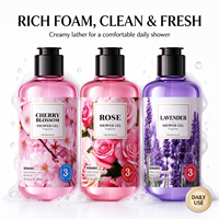Gel Douche Moussant Floral Hydratant et Rafraîchissant pour Femmes avec Parfum Durable