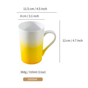 Tasses en céramique Fengxi à dégradé de couleurs 301-400ml, impression sérigraphique, tasses pour couples, pour cadeaux DB0949 - Product Image 2