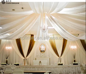 Vente chaude tuyau et drapé toile de fond support élégant rideau support pour mariage plafond décorations fête et événement fournitures - Product Image 3