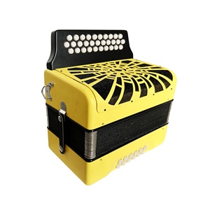 Acordeón Diatónico Profesional SEASOUND JB3112D de 31 Botones y 12 Bajos, Color Amarillo, Hecho de Madera - Product Image 4
