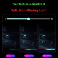 Nouvelle lumière d'ambiance pour pare-brise de voiture, scellée au silicone, dégradé multicolore, contrôle à distance via application smartphone, modification intérieure