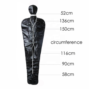 Jouets sexuels pour adultes Combinaison complète de retenue BDSM Camisole de force avec capuchon pour la tête Body Sacs de couchage en cuir Bondage Sleep Sack - Product Image 2