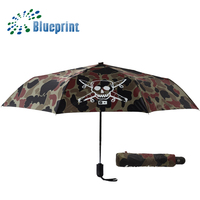 Parapluie pliant en 3 sections, résistant au vent (75 mph), pression de 1000 mm H2O, en pongée 190T, 21 pouces, 8 baleines, impression personnalisée, ouverture et fermeture automatiques
