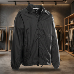 Men's Black <b>Waterproof</b> Shirt <b>Jacket</b> Regular Fit Turn-down Collar Casual Polyester Autumn Wear - Product Image 4