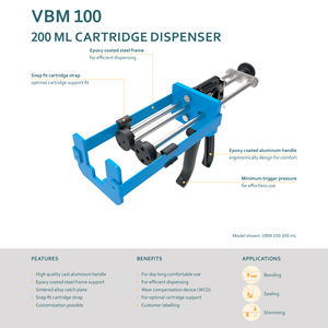 Pistolet à calfeutrer manuel Sulzer <span class=keywords><strong>COX</strong></span> <span class=keywords><strong>2</strong></span> composants CCM 380 VBM 100 VBM 200X VBM 400 MR pour cartouches monocomposants en plastique - Product Image 3