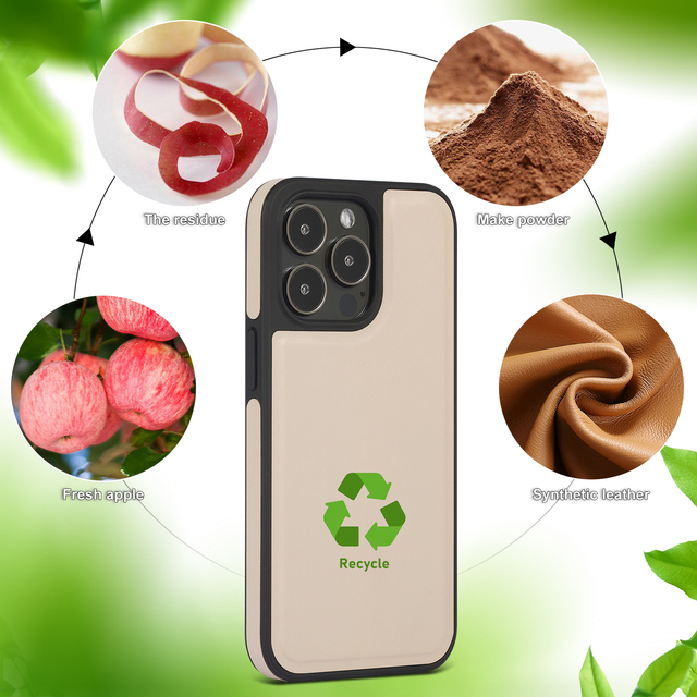 Apple Peel Biodegradable Sustainable Vegan Eco Friendly Bio-based Custom Mobile Phone Cases for iphone 15 17 16 Pro Max case