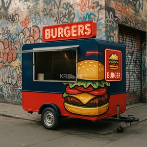 Remolques Móviles Cuadrados para Europa, Remolque de Comida con Ventana de Servicio Comercial, Camión de Comida, Remolque de Helados - Product Image 4