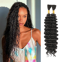 Extensions de cheveux humains naturels en vrac pour tressage bohème toutes formes, 10-30 pouces, multi-styles, polyvalentes