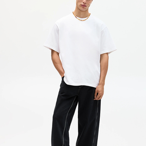 Camisetas de gran tamaño de algodón para gimnasio, ropa de calle, camiseta gráfica de peso pesado, Impresión de logotipo personalizado Unisex, moda informal, suministro al por mayor - Product Image 6