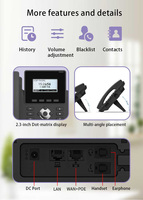 Faible coût pour l'hôpital de conférence Elder Landline HD POE 13 clés DDS identification de l'appelant petit téléphone IP SIP sans fil