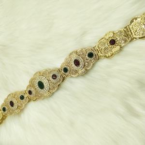 C Cristal <span class=keywords><strong>Ceinture</strong></span> Marocaine pour Femmes Algérienne Ethnique Bijoux De Mariage Robe <span class=keywords><strong>Caftan</strong></span> Chaîne En Métal Longueur Réglable Cadeau De Mariée - Product Image 2