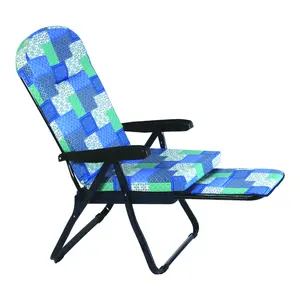 热卖意大利躺椅供应商一座式金属和铁材料框架带脚凳的耐用躺椅