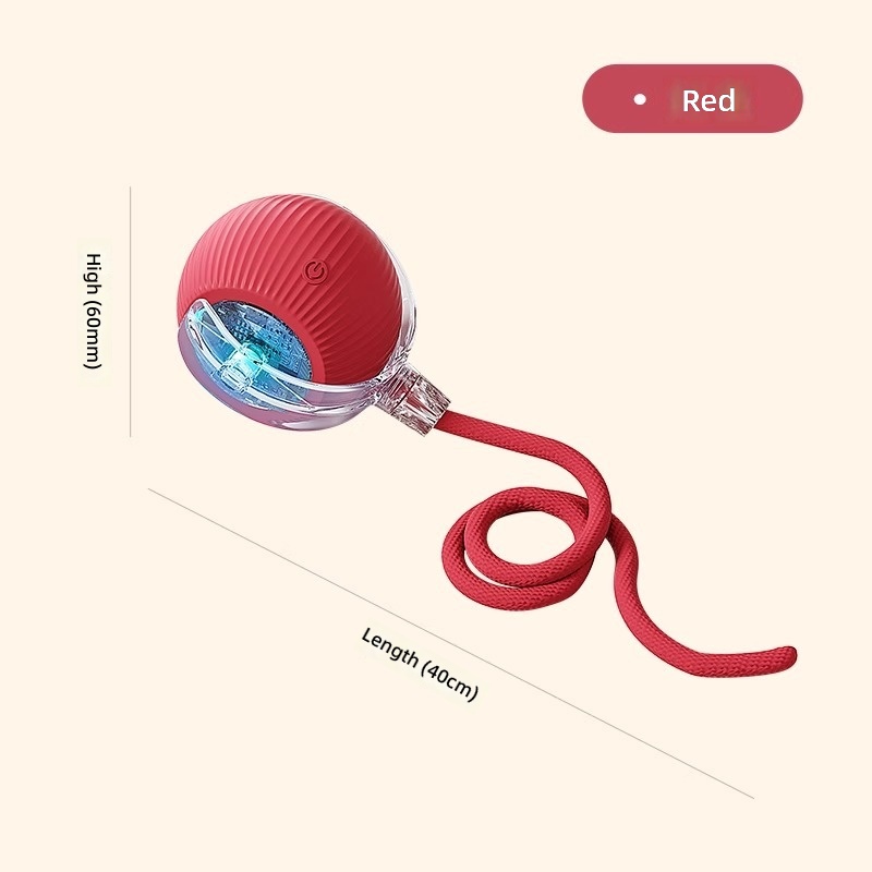 Rolling ball with rope [red]
