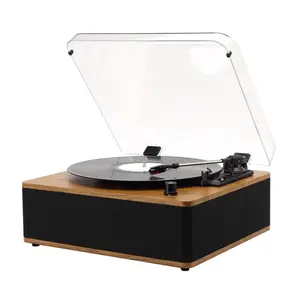 Cao cấp Stereo âm thanh Máy quay đĩa cho Vinyl thiết kế cổ điển máy nghe nhạc cho Vinyl nhà âm nhạc Hộp ghi bàn xoay máy hát