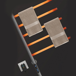 Nouveau chauffe-serviettes de salle de bain <span class=keywords><strong>support</strong></span> de <span class=keywords><strong>support</strong></span> en métal chronométrage porte-serviettes électrique chauffant séchage salle de bain porte-serviettes chauffant ensemble - Product Image 5