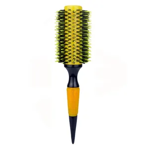 EUREKA 28033-w94 Professional Boar Bristle Nylon Pins Round Brush Wooden Hair Brush Long Barrel Round Brush For All Hair