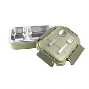 Stainless Steel Tiffin <b>Lunch</b> <b>Box</b> Polished Metal Camping Food Carrier with Lock Unique <b>Lunch</b> <b>Box</b> - Product Image 1