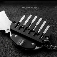 Poche Pliant Mini couteau Pièce Forme Paquet Gadget Multi Outil EDC Couteau Ouvre Ouvert Utilitaire Camping En Plein Air Colis Boîte Gear