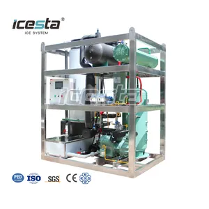 Máquina de fazer gelo com tubo de gelo sólido comestível ICESTA, máquina automática de alta produtividade e economia de energia, longa vida útil, 5 toneladas