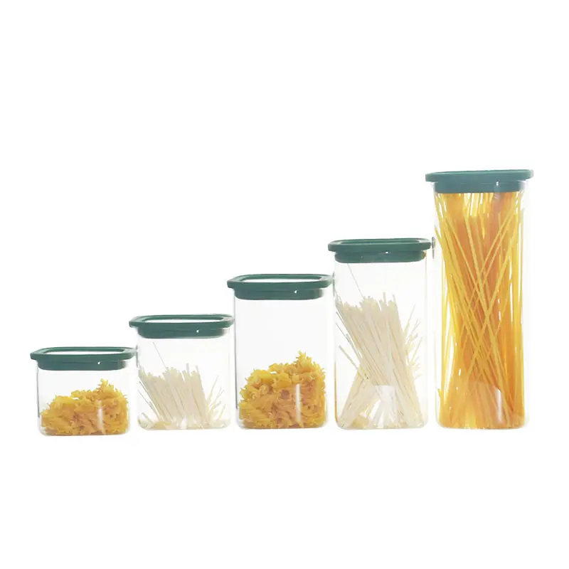 Kín lọ thủy tinh container, rõ ràng Glass Canister với nắp, thực phẩm lưu trữ lọ nhà bếp lưu trữ container với kín kính nắp