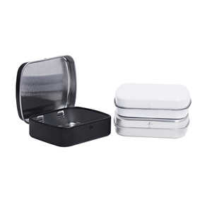 Custom Logo Metal Hinged Candy Mint Tin Box