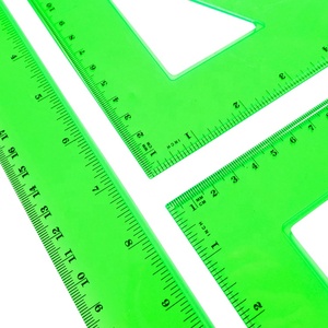 Ensemble de règle en plastique, <span class=keywords><strong>4</strong></span> pièces, 8 pouces, <span class=keywords><strong>pour</strong></span> mathématiques directement à l'usine, outils de géométrie personnalisés, Ps - Product Image 6