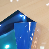 Feuille de vinyle adhésif métallique arc-en-ciel pour artisanat, facile à décoller, auto-adhésif pour signalisation temporaire et affichage en vitrine