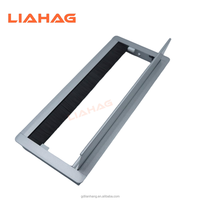 Boîte de passage de câbles carrée en aluminium durable pour bureau, avec fermeture douce