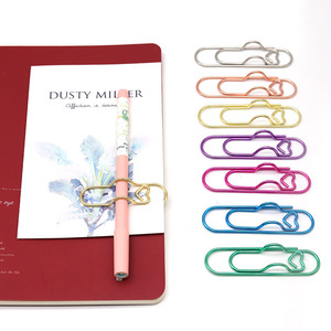 Metal <b>Pen</b> Clip 75mm <b>Gold</b> Blue Green Rose <b>Gold</b> Fuchsia Silver Purple Notebook Holder Office Stationery Accessory - Product Image 1