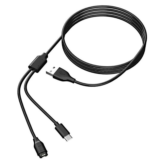 2-in-1 Electric Charger Cable for Garmin Smart Watch Phone USB Charging Cable for USB-C Phones Earphones-Multiple Devices