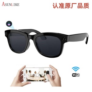 Smart <b>Glasses</b> <b>With</b> <b>Camera</b> 4GB Internal Memory Black Sunglasses For Photos Video Calls Music AI Recognition - Product Image 5
