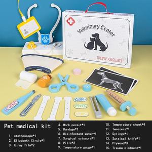 Ensemble de jouets en bois pour docteur <span class=keywords><strong>vétérinaire</strong></span> Mxl, <span class=keywords><strong>kit</strong></span> médical de jeu de rôle avec stéthoscope pour enfants de 8 à 13 ans - Product Image 6